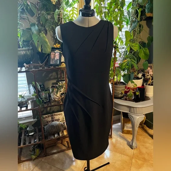 Calvin Klein Black sleeveless midi Dress - Picture 3 of 5